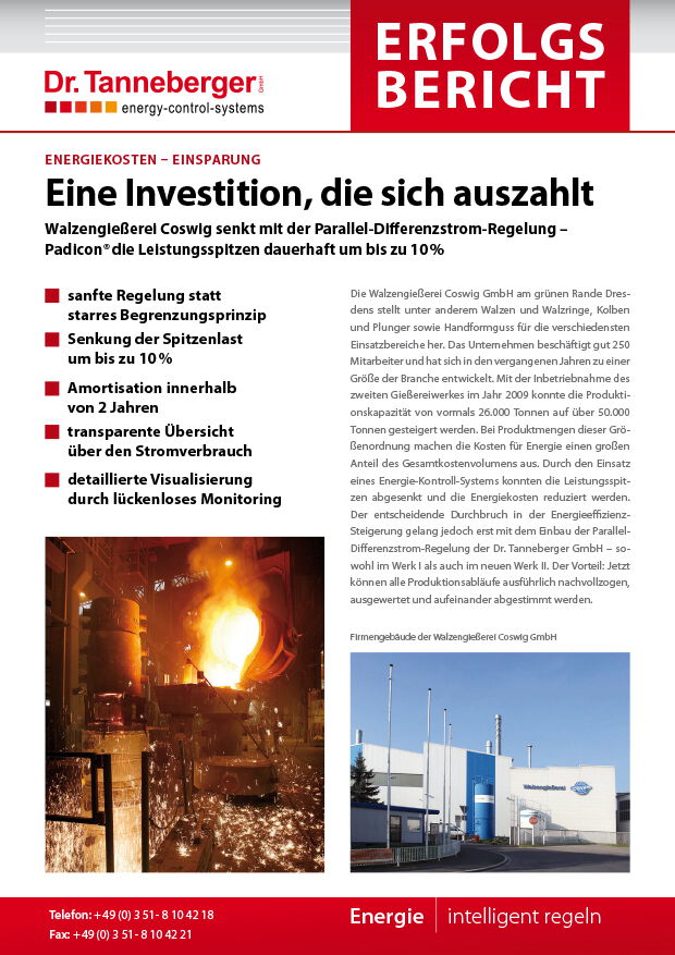 Walzengießerei Coswig Erfolgsbericht